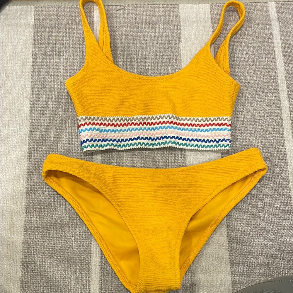 Topshop Bright Yellow Bikini Set